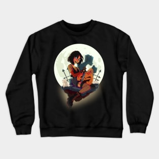 Halloween graveyard girl Crewneck Sweatshirt